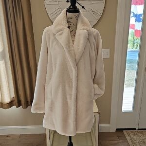 Torrid Cream Faux Fur Jacket